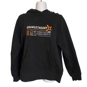 Lululemon Orange Theory OTF Rare Black Hoodie Collab Pockets Athletic Work out